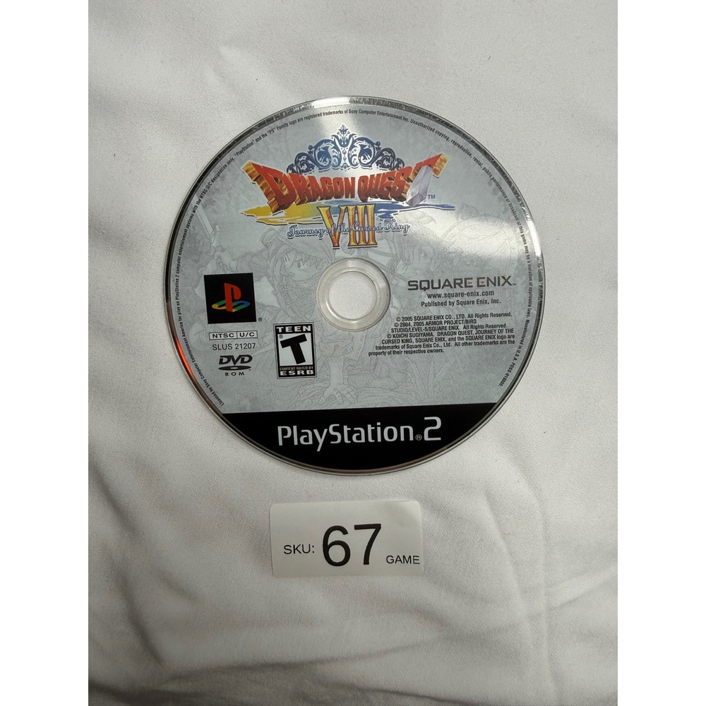 Dragon Quest VIII Journey of the Cursed King Sony PlayStation 2 PS2